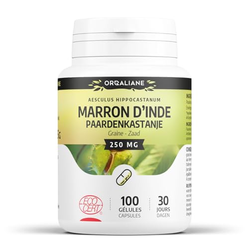 Marron d'Inde Biologique | 750 mg/jour | Aesculus hippocastanum | Certifié Ecocert | 100 Gélules