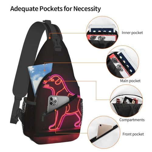 Sling Bag para Hombre y Mujer Bolsa de Pecho miniatura 3