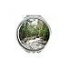 Water Stream Science Nature Scenery Hand Compact Mirror Round Portable Pocket Glass