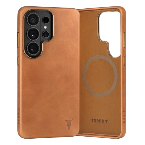 Coque Samsung S26 Ultra en cuir marron clair pour le bureau