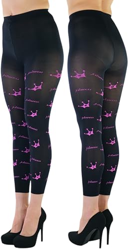 Image of ToBeInStyle Women's Opaque Ankle Long Nylon Footless Fun Tights Pantyhose