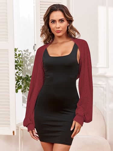 Image of ZAFUL Women's Sheer Shrug Y2K Long Sleeve Cardigans 2026 Irregular Tie Front Bolera