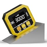 Rechargeable Digital Angle Finder and Magnetic Inclinometer Gauge | ±0.1° Accuracy Protractor | 360° Flip Screen for Woodworking, Construction, Machinery