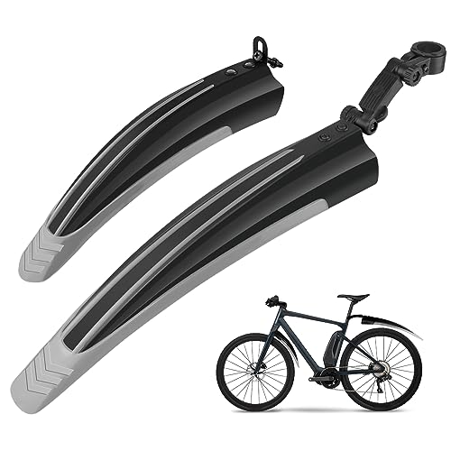 Ledeak Guardabarros Bicicleta, 2-Piezas Universal Ajustable Trasero Delantero Montaña Carretera Bicicletas Defensa Bici contra Salpicaduras Mud Guard Funda de Protección Accesorios