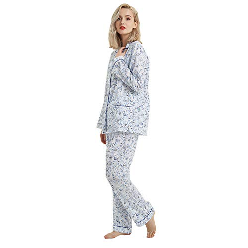 GLOBAL Women's Lounge 2 Piece Pajama Set Top 