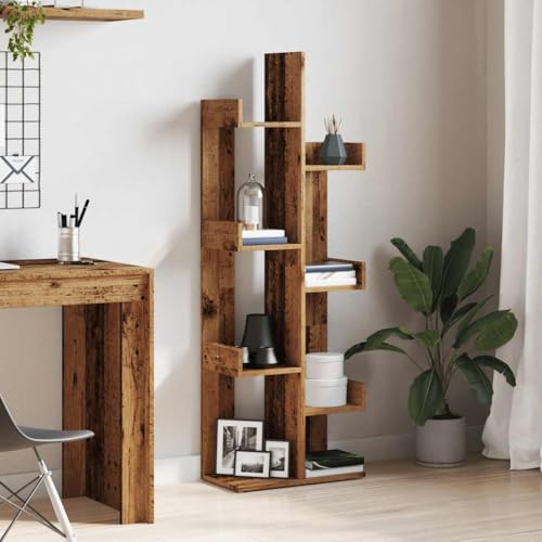 Estantería de madera moderna de 8 huecos para libros y decoración de pasillo 3