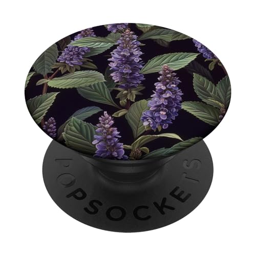 Anise Hyssop Flower Pattern Graphic PopSockets Swappable PopGrip