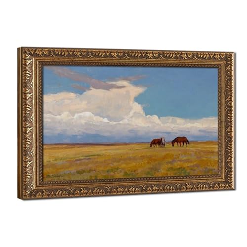Nuages et prairie impression giclée Maynard Dixon pour décoration salon nature