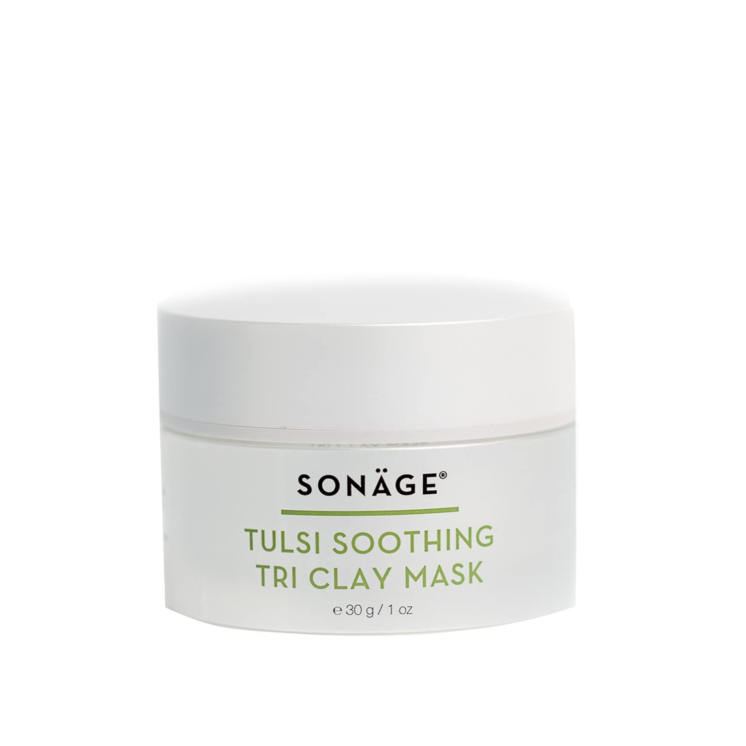 SONAGE Tulsi Soothing Tri Clay Mask | For Acne-Prone Skin | Mineral Rich Clay Mask Unclogs and Purifies Pores | Neem Oil and Turmeric
