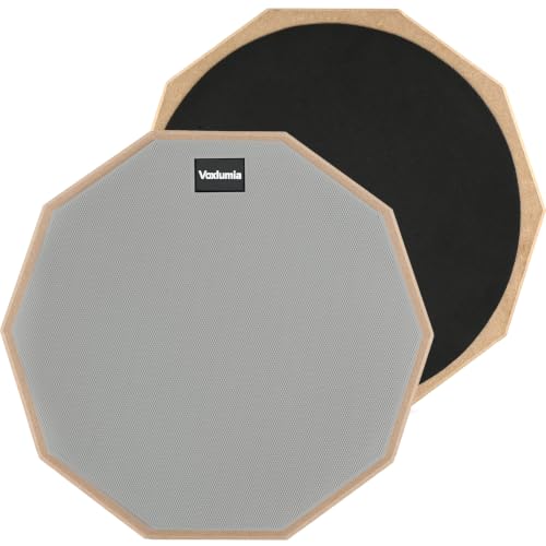 Voxlumia 8 inch Portable Drum Practice Pad Home & Travel Use - Gray | Triple-Layer Professional...