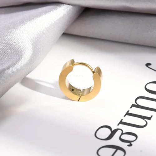 Image of Young & Forever Gift Stainless Steel Hoop Stud Earrings for Men and Boys