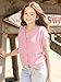 Girls Sweater Cardigans Tops Fashion Teen Spring Summer Batwing Short Sleeve Button Lightweight Casual Loose Top Pink