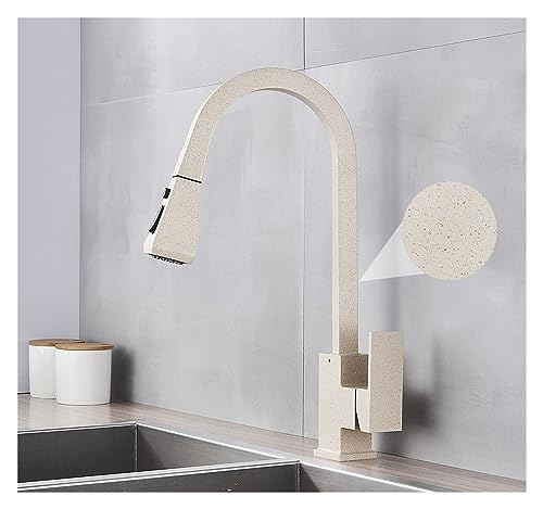 Robinet de cuisine noir mat avec mitigeur extractible eau chaude et froide à trou unique