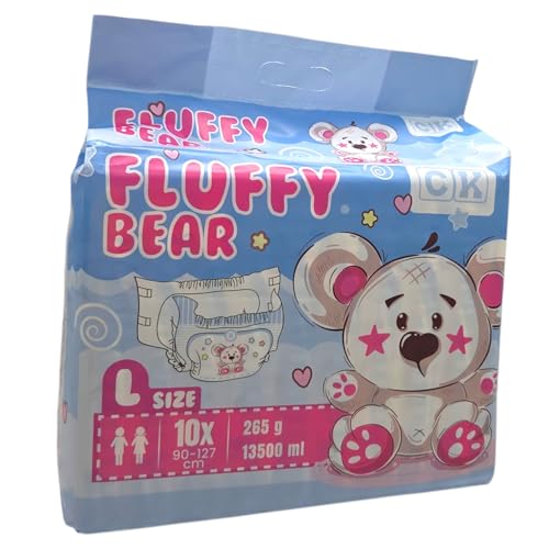 Fluffy Bear Windeln mit Folie für Erwachsene Gr. L 13500 ml (L)