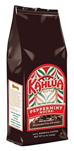 KAHLÃƒšA Kahlua Peppermint Mocha Gourmet Ground Coffee 12oz, Brown