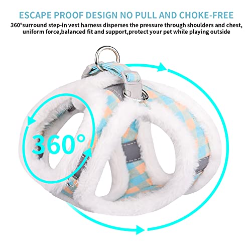 Aiitle Fleece Lined Dog Harness And Leash Set For Walking - Winter Step In Vest Harness,Reflective Bands, Adjustable No Choke Pet Supplies, For Small Dogs And House Cats Yellow Xs #TOP1