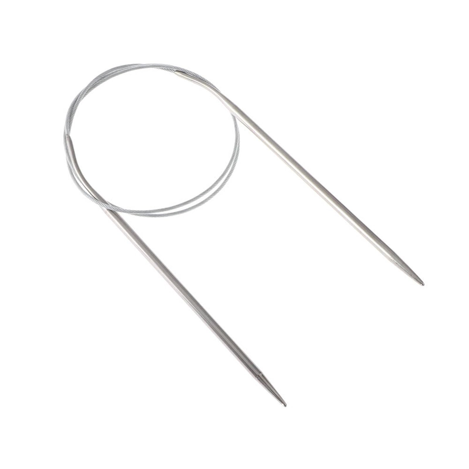 Knitting Needles 80/100cm Stainless Steel Circular Needle Round Weaving Knitting Needles Handmade Crochet Hook DIY Crafts Household Sewing Pins(80cm-4.5mm)