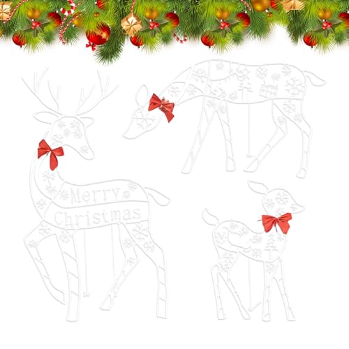 Renne de Noël d'extérieur résistant pour sublimer une pelouse vide