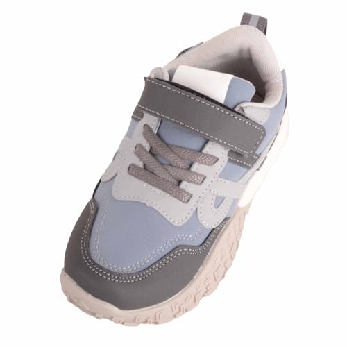 ABSOLUTE FOOTWEAR Baskets de sport à lacets bicolores pour enfants, gris, 31 EU