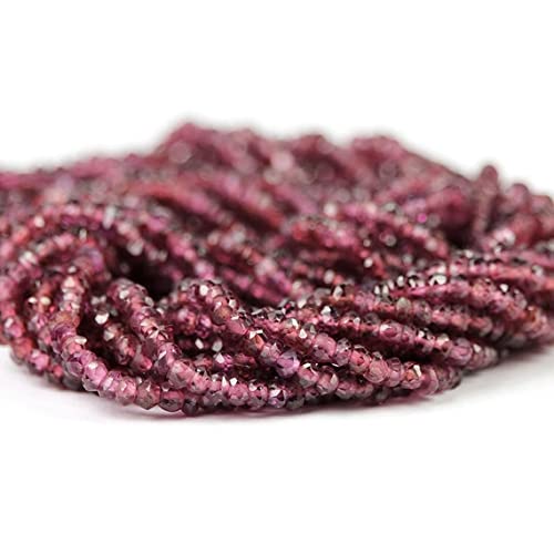 Grenat rhodolite facetté rose framboise, perles fines de qualité supérieure
