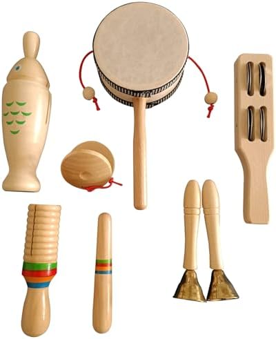 Baby Musical Instruments Music Wooden Toys Kids Early Education Percussion Sensory Toys 3 5 Years olds Gifts for Toddlers Baby