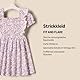 Amazon Essentials x Sofia Grainge Mädchen Besticktes Strickkleid, Blau Elfenbein Zart Blumig, 3 Jahre