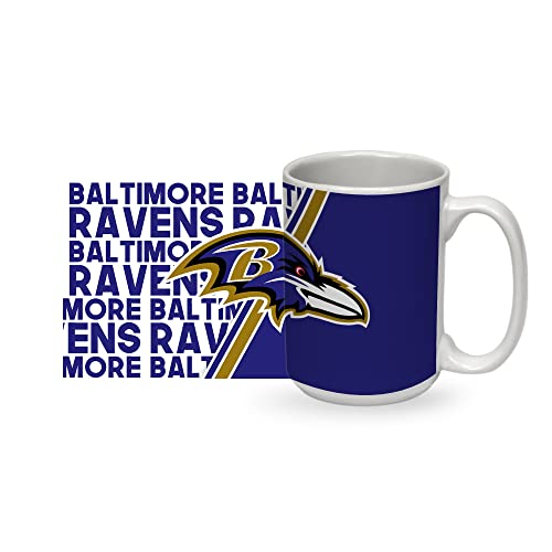 Image of Rico Industries NFL Football 15 oz White Ceramic Mug