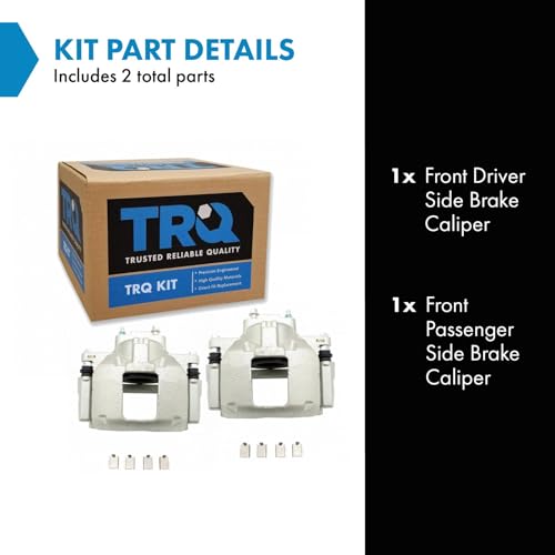 Image of TRQ Front Brake Caliper Set Compatible with 08-16 Chrysler 07-16 Dodge 07-18 Jeep 12-15 Ram 09-14 Volkswagen