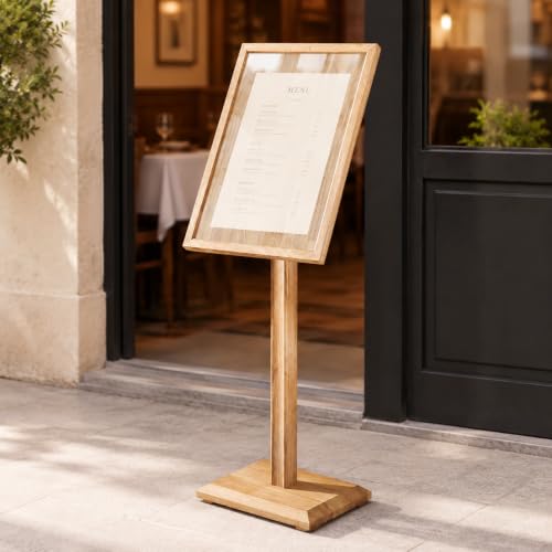 Soporte para póster de madera maciza antiarrugas con vidrio templado 2