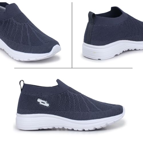 Image of TRASE Sports Slip-On Shoes for Kids | Knitted Upper Lightweight Footwear for Boys & Girls | Comfortable EVA Sole and Breathable Shoes for Walking & Play