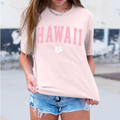 Hawaiian Shirts for Women Oversized Hawaii Graphic Tees for Teen Girls Preppy Aesthetic Shirts Beach T Shirts Tops3