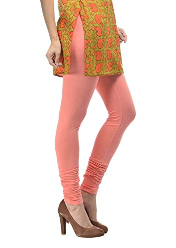 Image of Frenchtrendz Women's Cotton Spandex Stretchable Mid Rise Slim Fit Churidar Leggings Pull On
