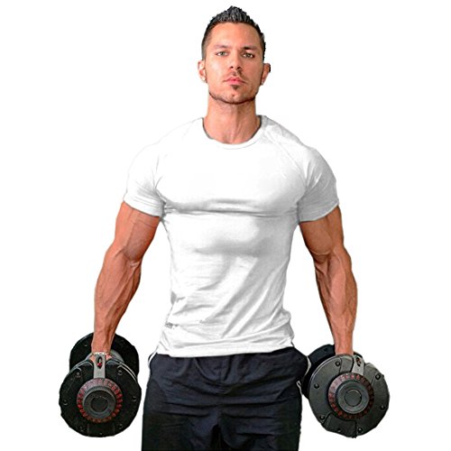 ZUEVI Men's Workout Shirts Slim Fit Athletic Bodybuilding T-Shirts Short Sleeve Tees3