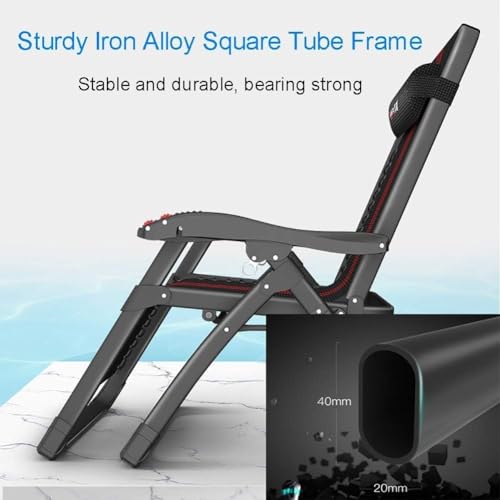 Chaise longue pliante zero gravity et fauteuil relaxant avec coussin café - 7