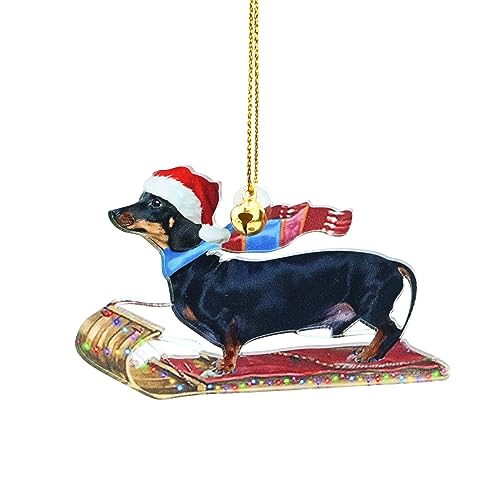 Cartoon Hund Dekorative Ornamente Weihnachtshunde Ornament Acryl Hund...