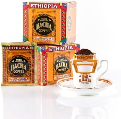 Bacha Coffee Yirgacheffe Decaf Ethiopia Single Origin - 12 Drip Bags