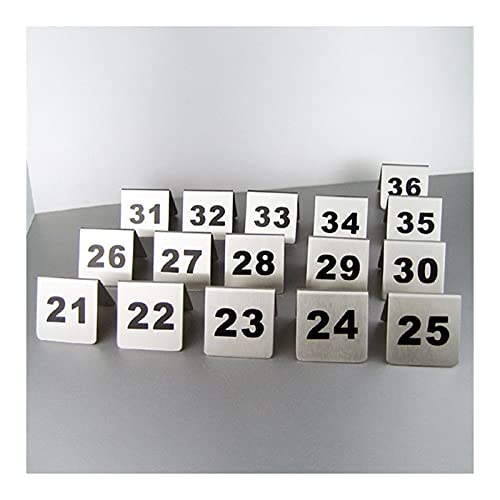 Numéros de table en acier inoxydable pour restaurant de 1 à 25 - 6