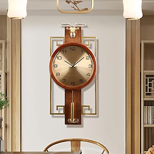 Reloj de pared creativo cabeza de ciervo silencioso miniatura 5