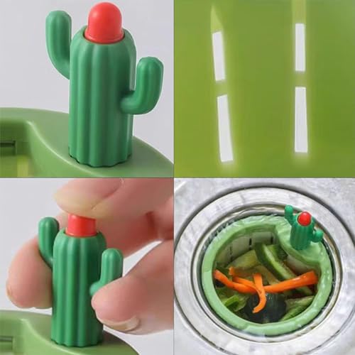 Colador para fregadero de cocina diseño cactus plástico miniatura 4