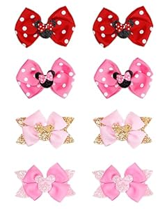 Snokkcomss 8 Stück Disney Haarspangen Mädchen