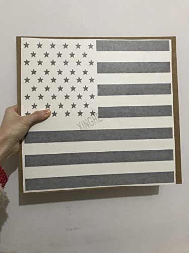 Image of Xinghe for Niss@n Nitan 2013-2023 Long Version, American Flag Decals for Truck Back Middle Window, Matte Black USA Flag Decal for Truck Back Sliding Window