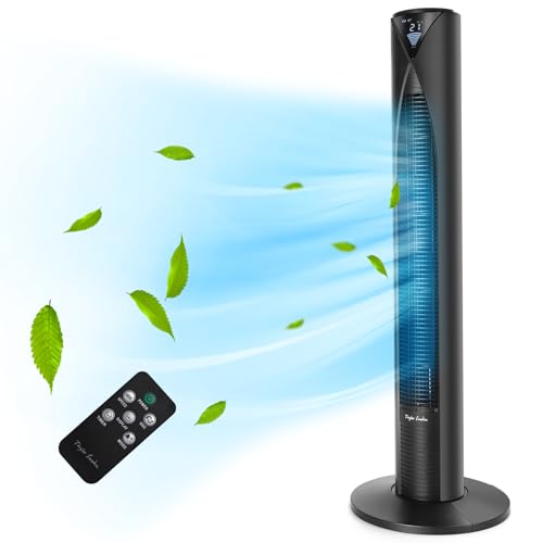 Taylor Swoden 28dB Ventilador de Torre Silencioso con Mando a Distancia y Pantalla LED....