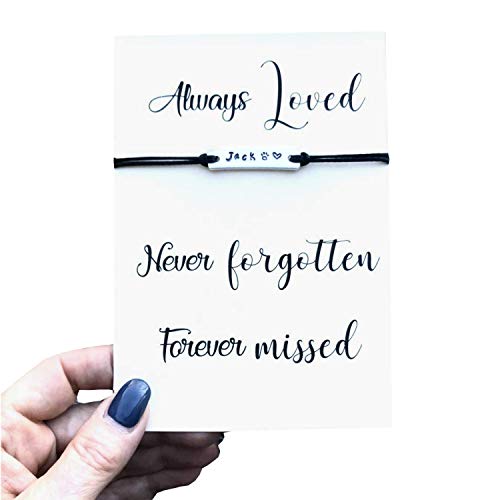 Carrie Clover Dog Loss Bracelet - Pet Loss Gift Personalized Memorial Bracelet in Memory of Your Pet Memorial Sympathy - Customized Gift