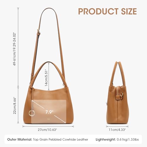 Image of Kattee Leather Purses for Women,Small Crossbody Bags for Women Trendy,Top Handle Handbags Satchel Bag with Adjustable Strap