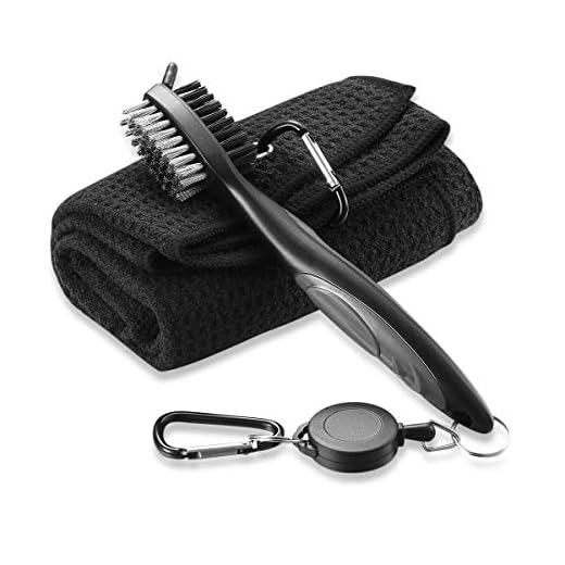 Golf Club Brush and Microfiber Towel Set