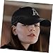 FRCOLOR Women’s Black Letter Rhinestone Baseball Cap, Peaked Sun Hat for Summer, Casual Fashion Baseball Cap with Sparkling Sequin Detail, One Size Fits Most