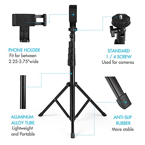 Trépied smartphone 157 cm SCRUBY avec support de fixation pour téléphone