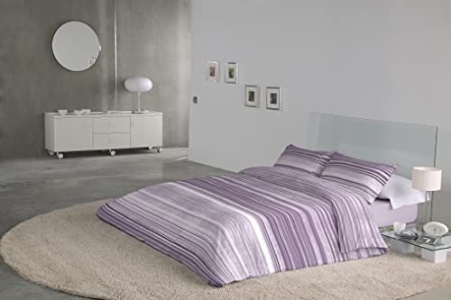 Atrivm Juego de Funda Nórdica Compuesta por 3 Piezas. Tacto Muy Suave. Reversible. Fácil Planchado. Hipoalergénico (Cama de 90 cm, Lila)