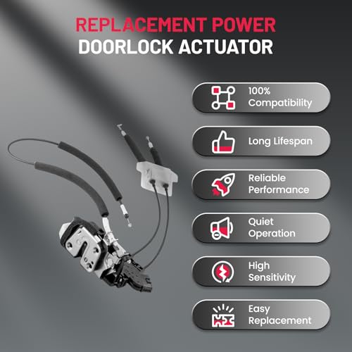 Image of SYERAL Door Lock Latch Actuator Front Right Driver Side Compatible with Nissan Altima 2007-2012 Replaces 937-241, 937241, 80500-JA000, 80500-ZX60A
