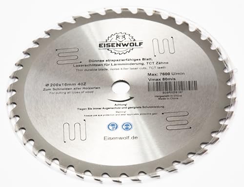 Lama per Sega Circolare 40 Denti 200x16 mm